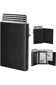Typecase Men's Wallet & Card Holder - Aluminum Pop-Up Case with Genuine Leather, Stylish & Smart Design
